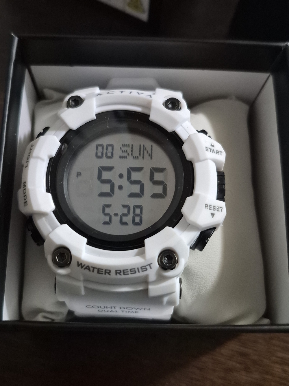 Digital Sport Watch - White Water-Resistant Wearable